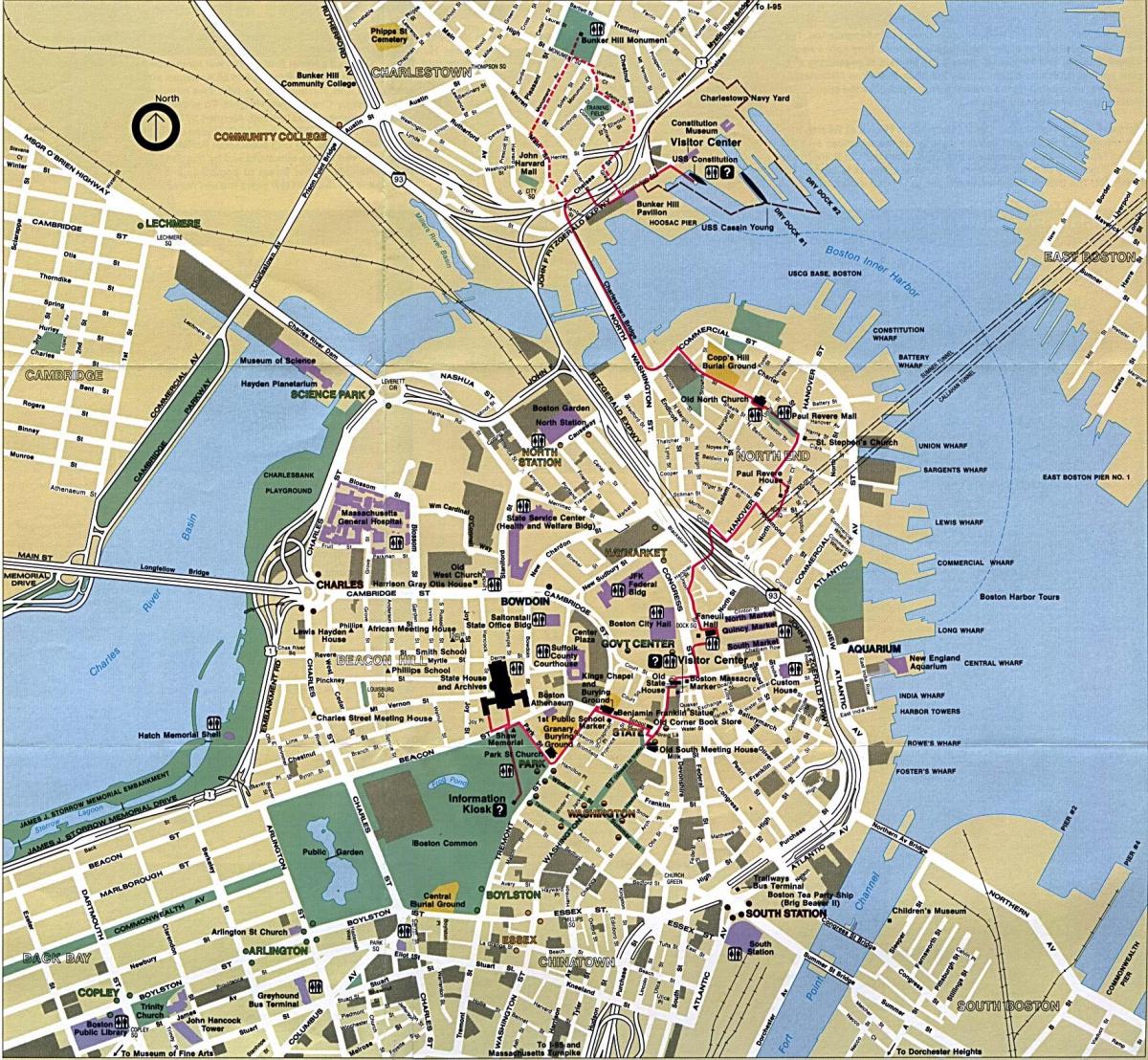 Бостон карта города