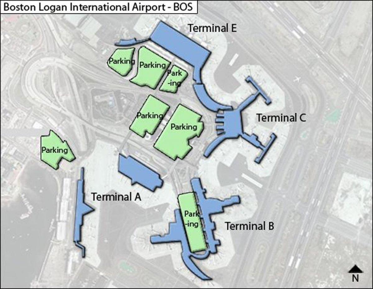 карта терминала аэропорта Логан с