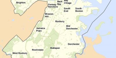Карта Бостона и окрестностей