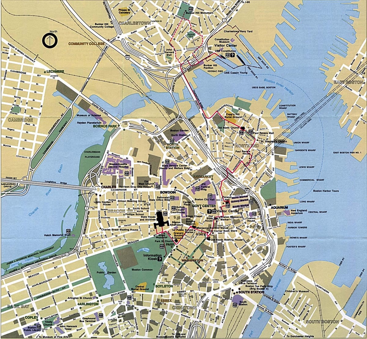 Бостон карта города