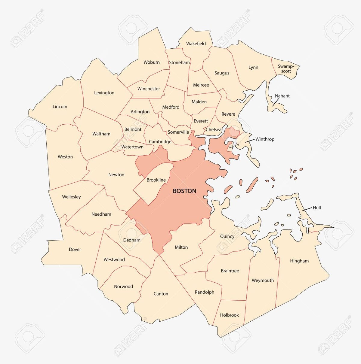метро Бостона карта