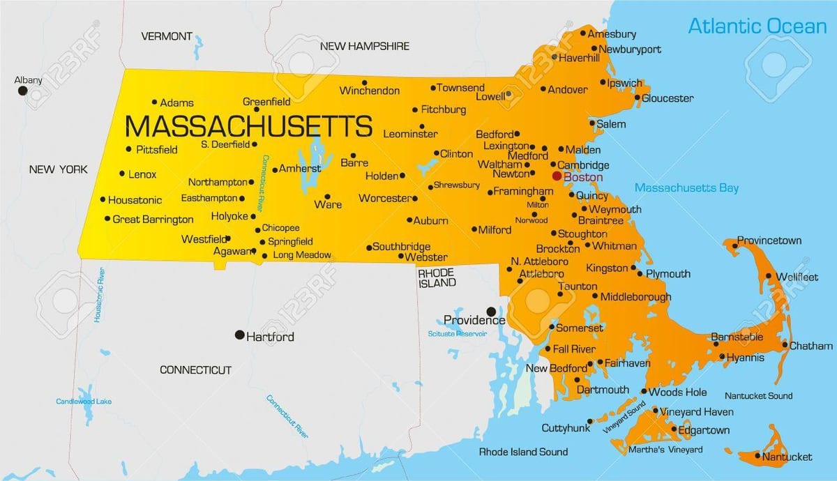 Massachuset карте