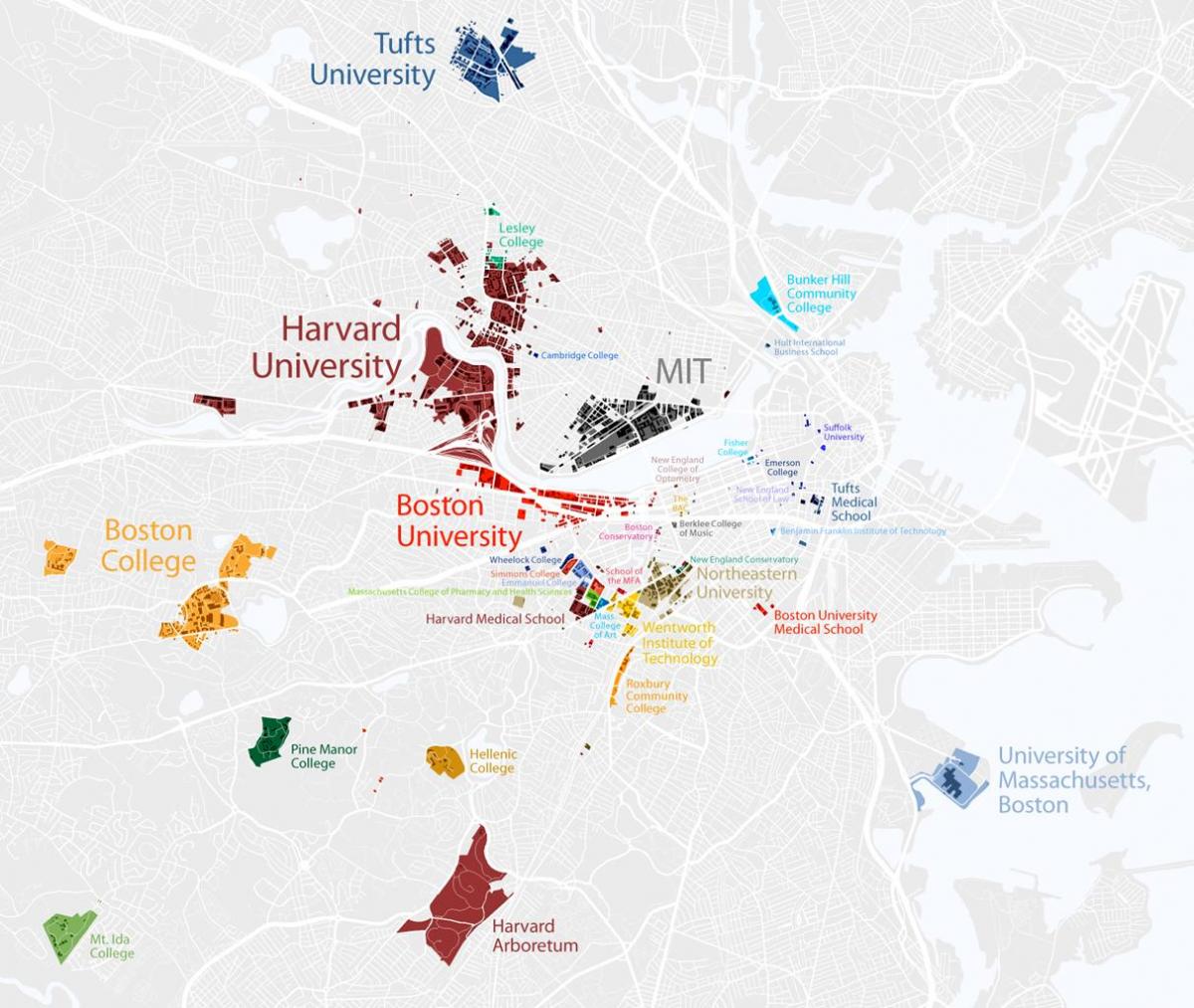 карту Бостонского университета
