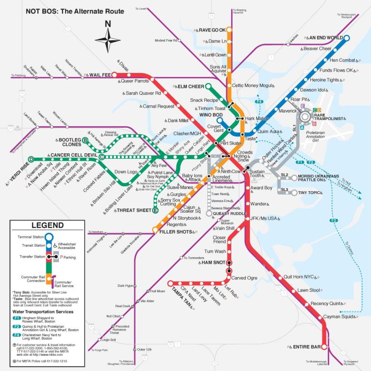 карту т карте Бостона