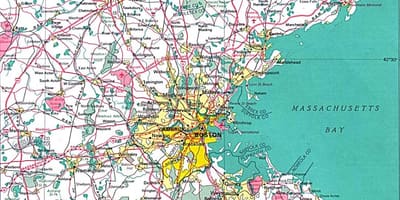 Карта большого Бостона