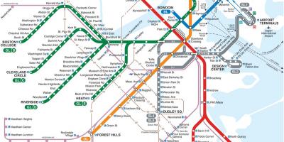 Карта метро mbta красная линия