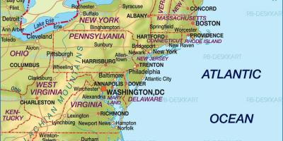 Бостон на карте США