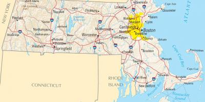 Бостон на карте