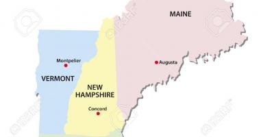 Карта Штатов Новой Англии