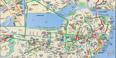 Бостон-хоп-хоп-офф тур вагонетки карте